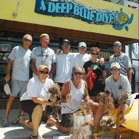 Scuba Divers in the Florida Keys help clean up the local waters